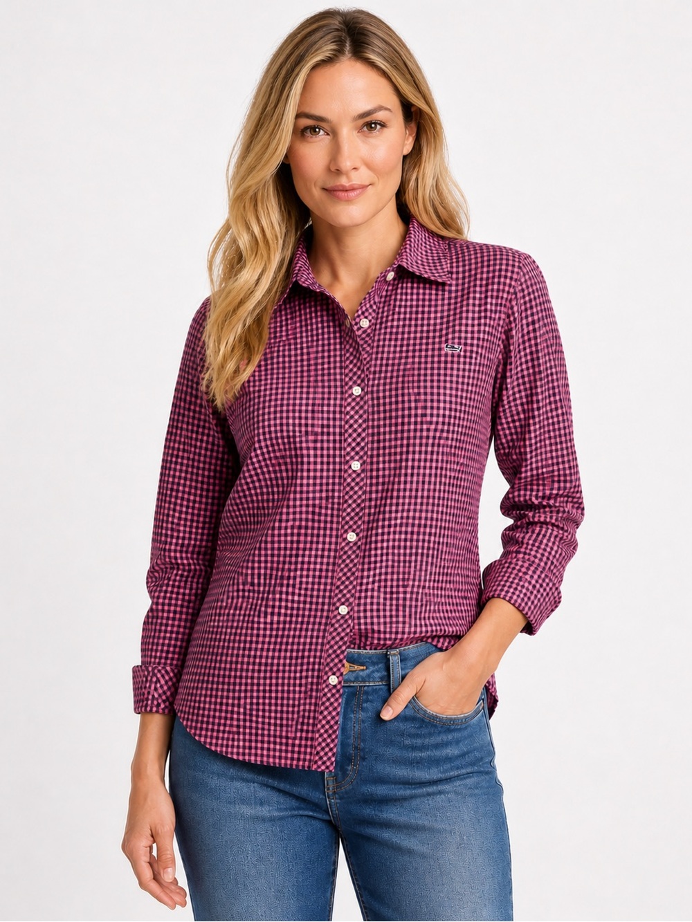 Vineyard Vines Women’s Paradise Pink Gingham Classic Fit Size 8